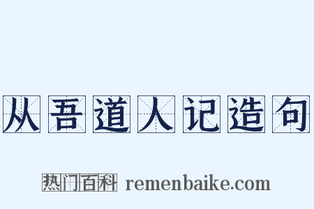 从吾道人记造句是什么意思的图片